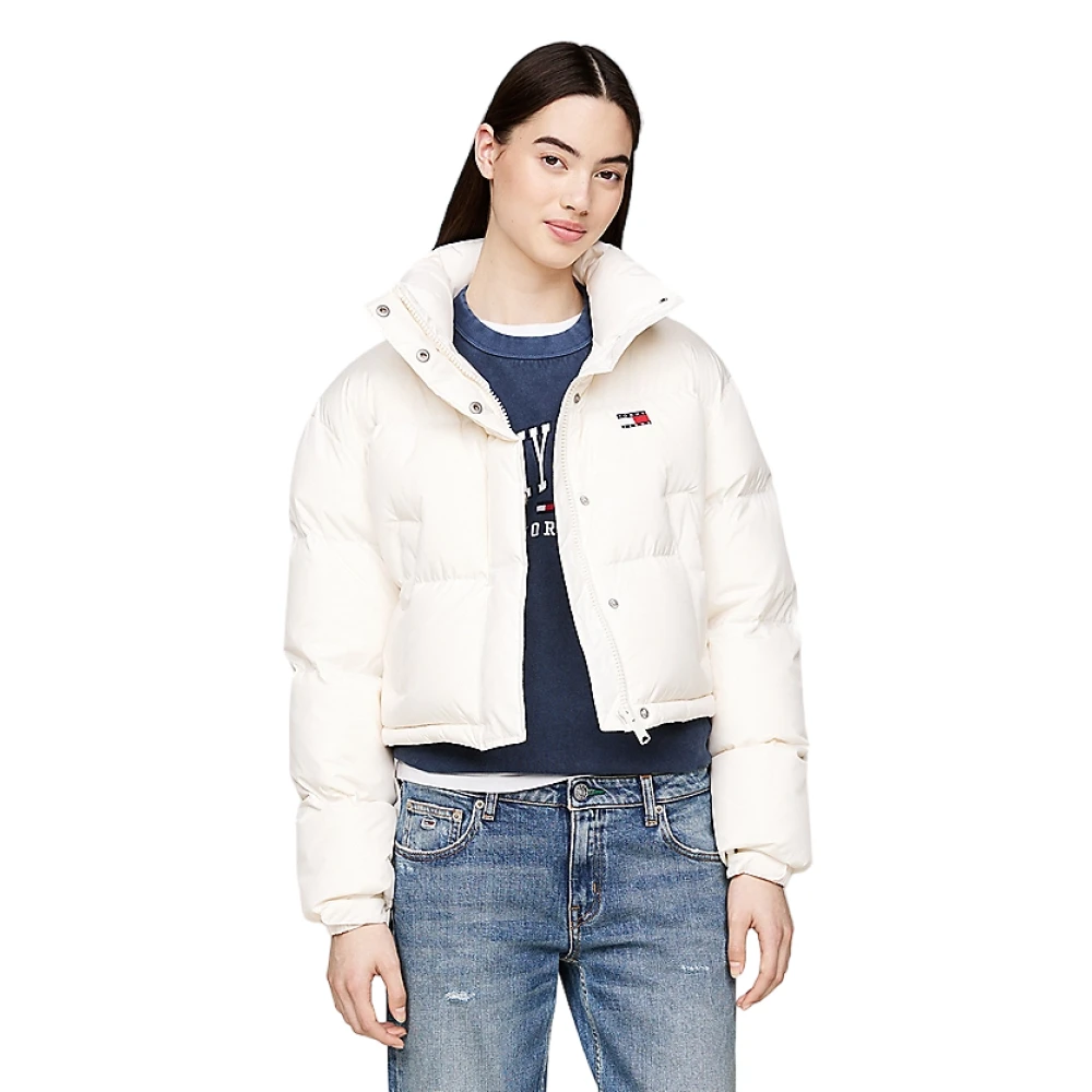 Tommy Jeans Witte Donsjas voor Vrouwen White Dames