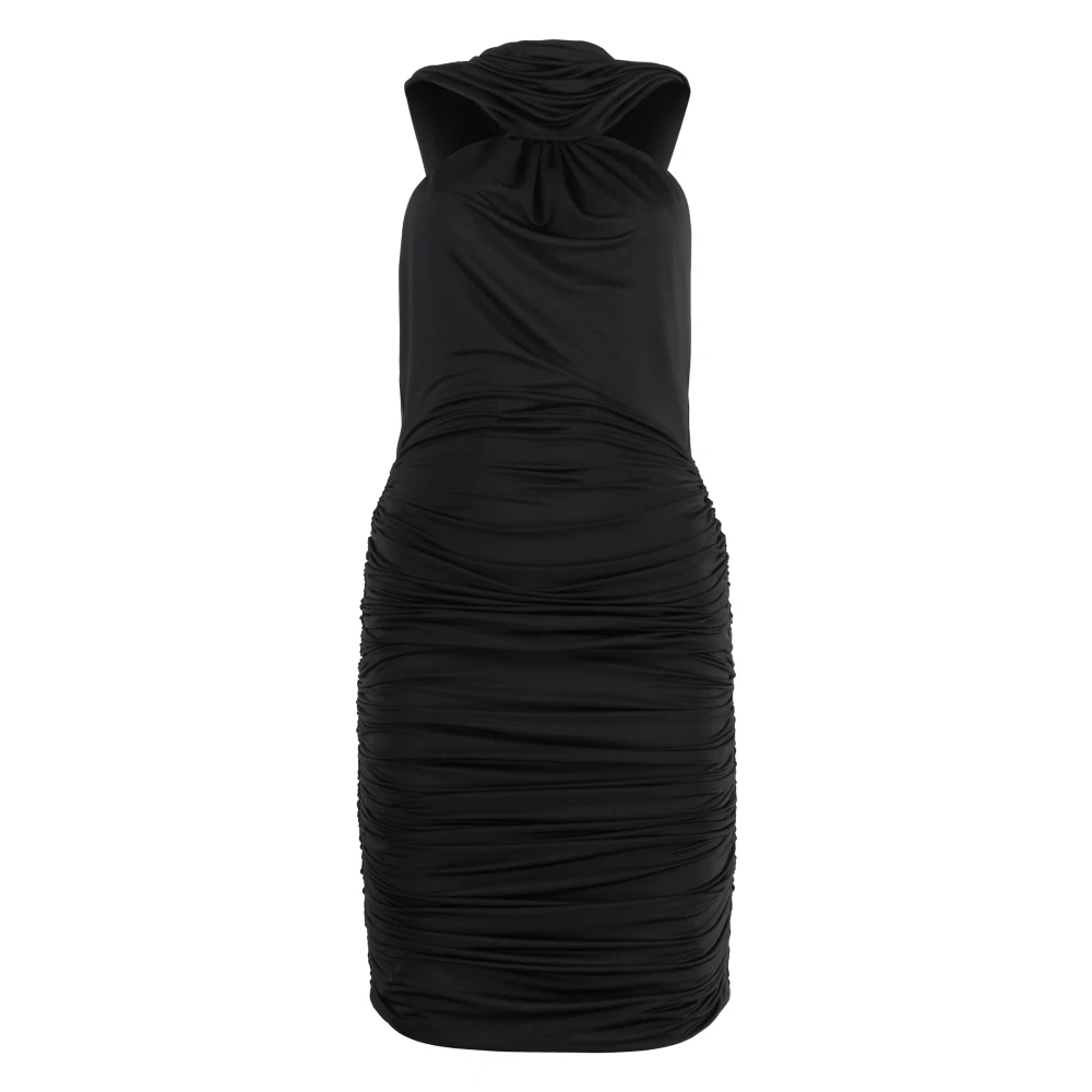 Giuseppe Di Morabito Gehood Draped Jurk met Gerimpelde Zijkanten Black Dames