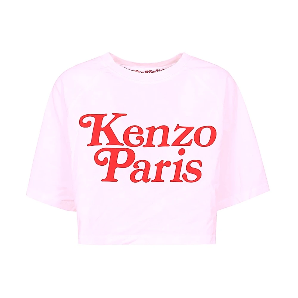 Kenzo Avslappnad Bomull T-shirt Pink, Dam