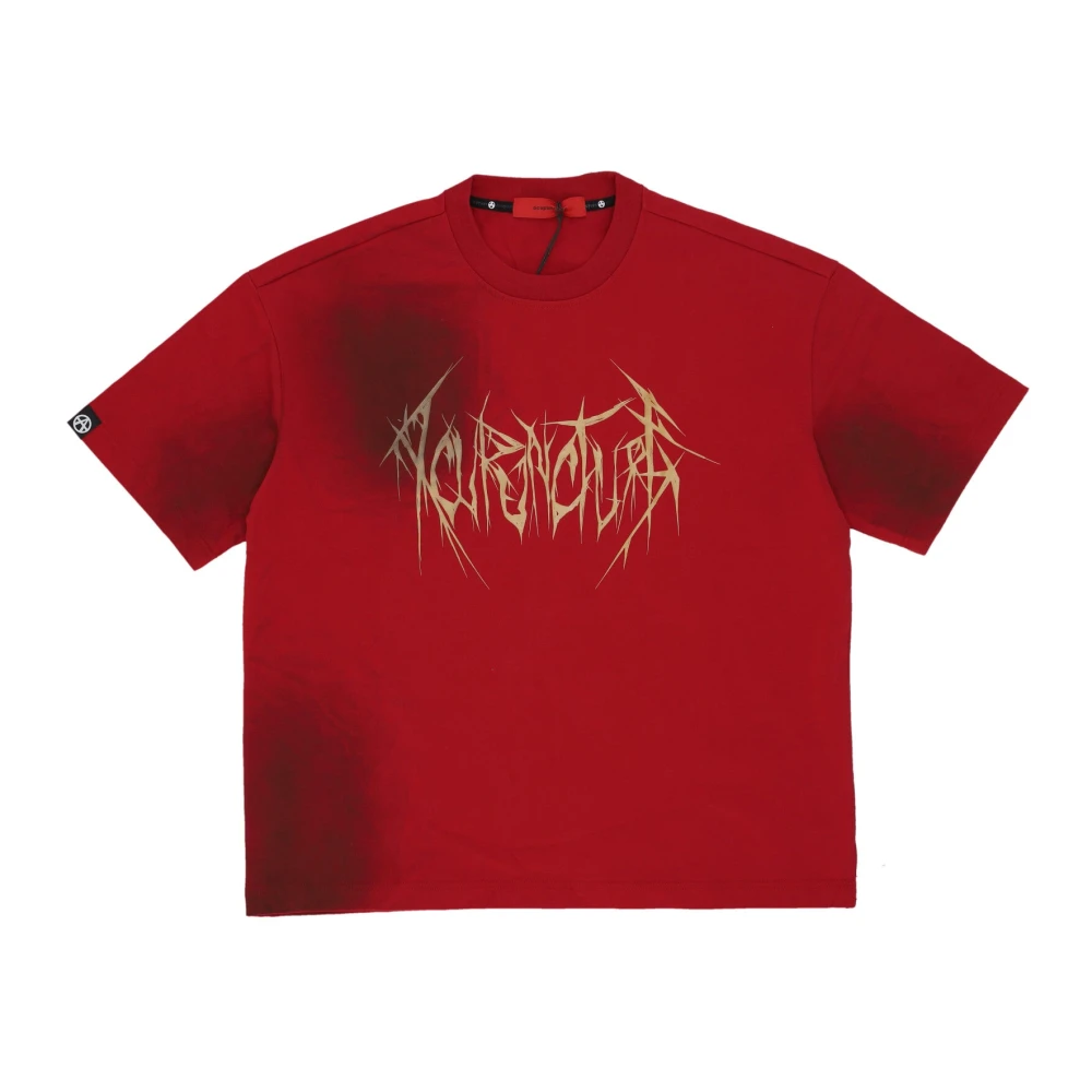 Acupuncture Rode Thunderstroke Tee met Logoprint Red Heren