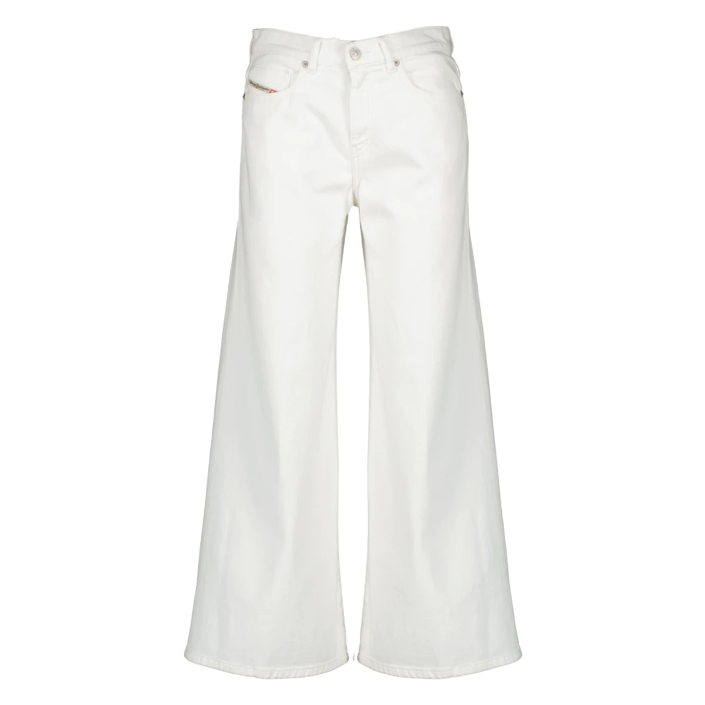 Diesel Women's White Wide Jeans, W28 L28, D-Akemi 1978 L28 Wide Jeans