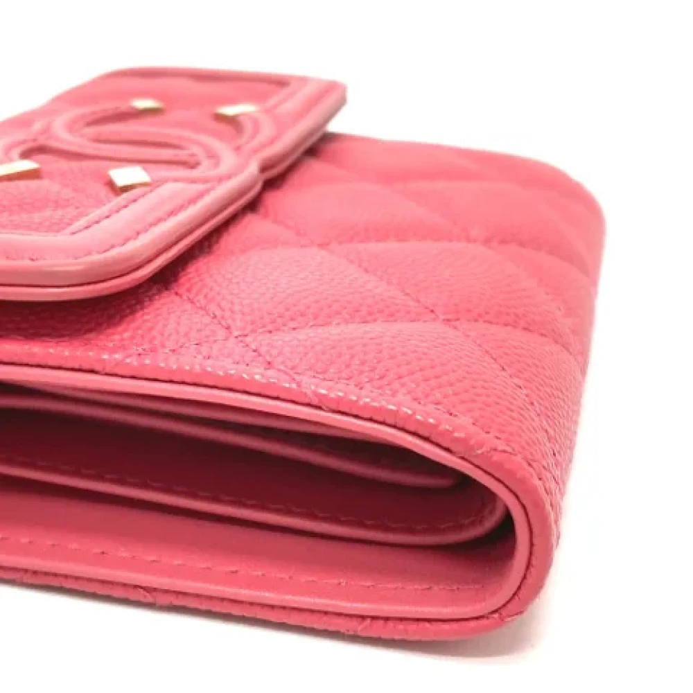 Chanel Vintage Pre-owned Leather wallets Pink Dames