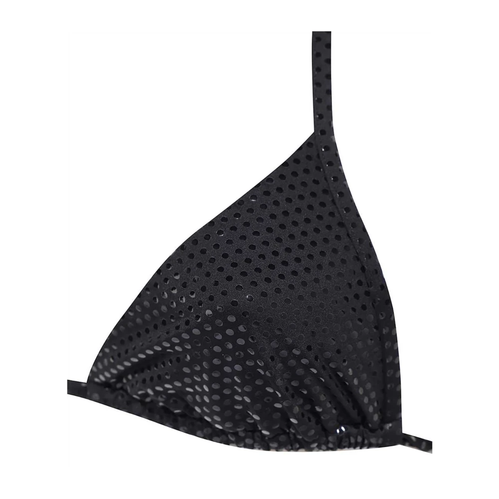 Balmain Metallic Zwarte Bikini Black Dames