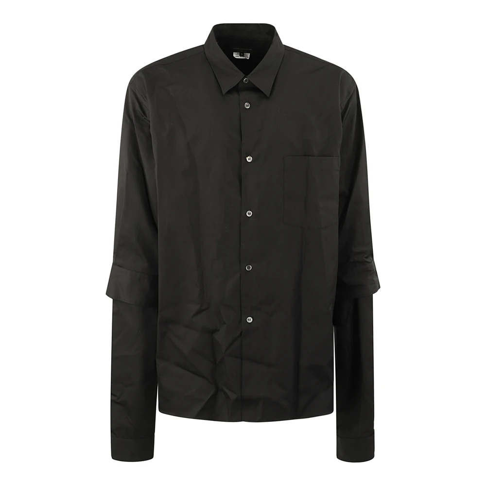Comme des Garçons Overhemd met dubbele mouwen en zak Black Heren