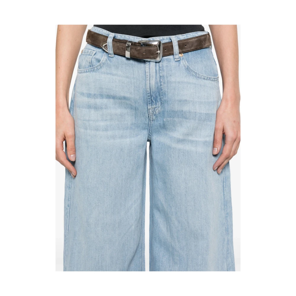 7 For All Mankind Lichtblauwe Klassieke Vijf Zakken Jeans Blue Dames
