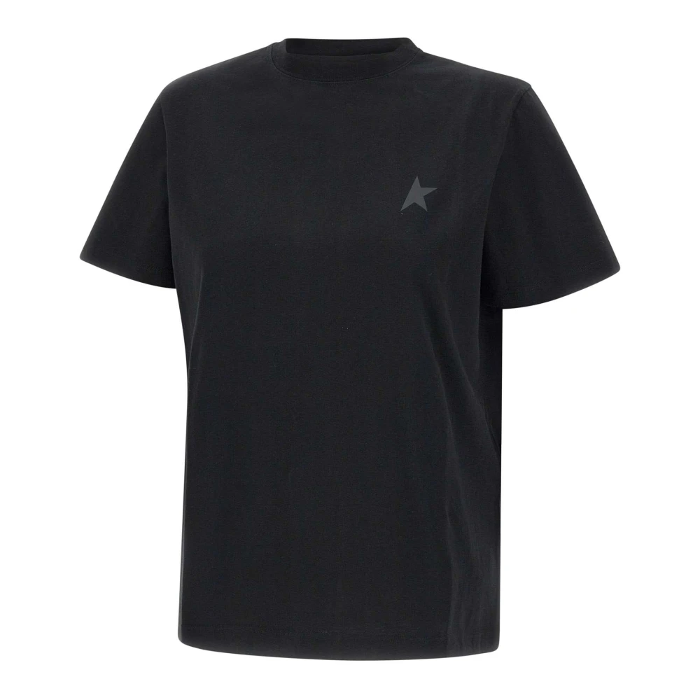 Golden Goose Women's Black Star Logo T-Shirt Italy - T-Shirts - L - Tops