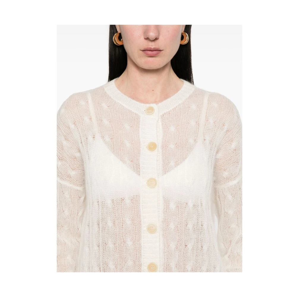 BRUNELLO CUCINELLI Witte Sweater met Knopen White Dames