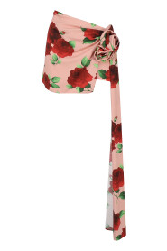 Elegancka Drapowana Mini Spódnica z Jedwabiu