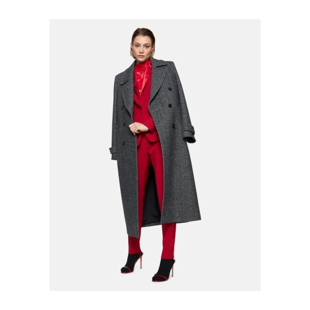Dondup Wollen Single-Breasted Blazer Red Dames