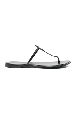 Jelly Thong Sandals with Logo Detail