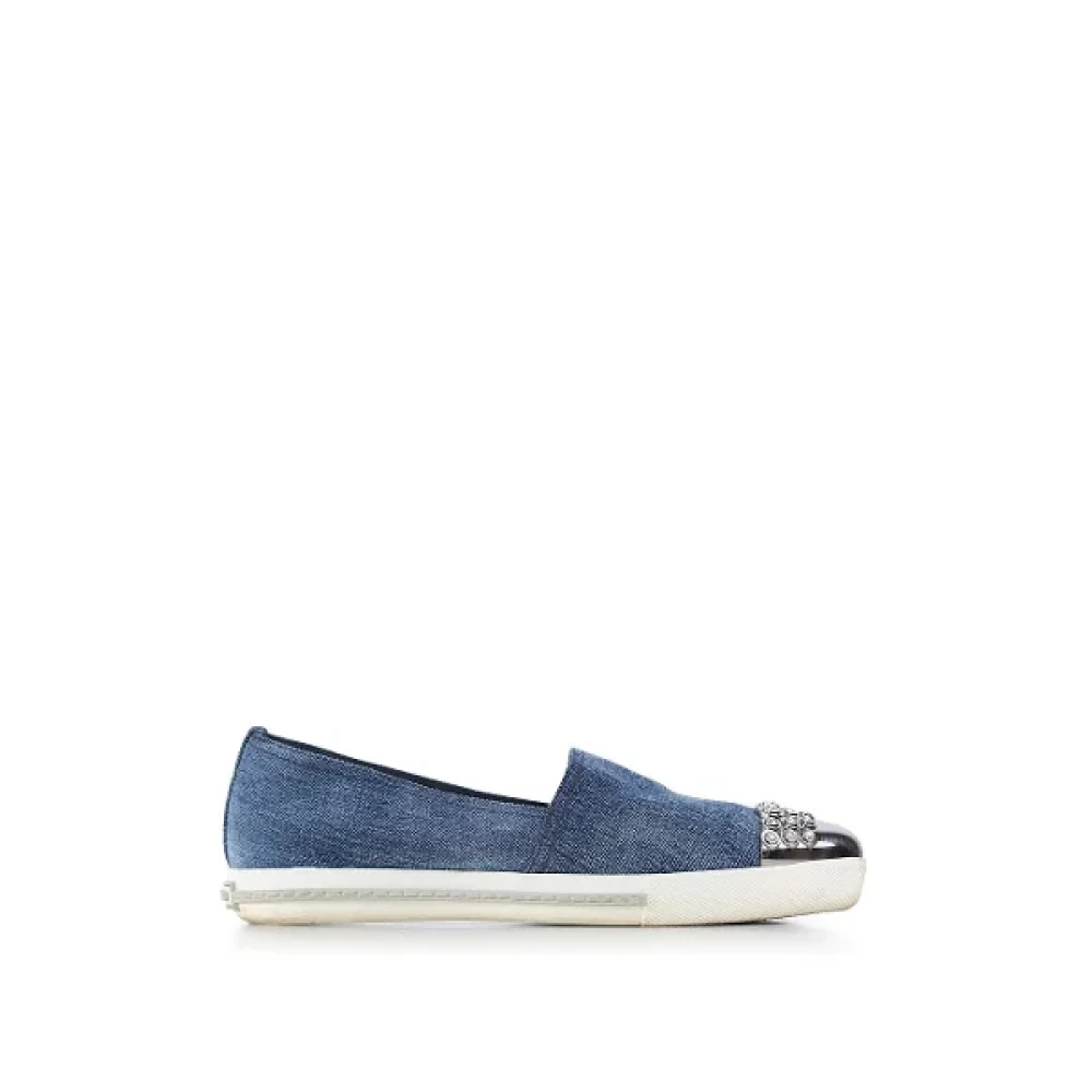 Miu Pre-owned Cotton sneakers Blue Dames