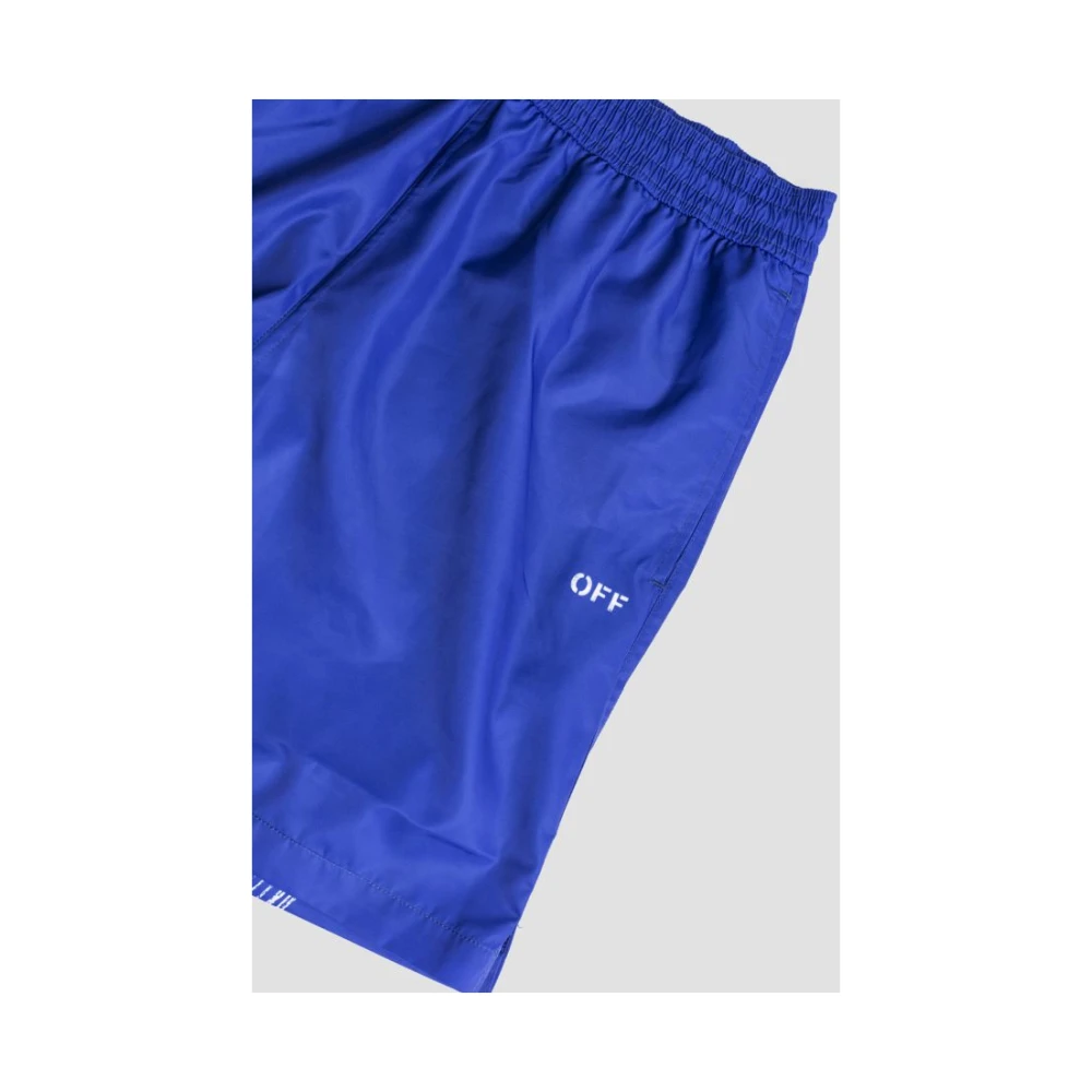 Off White Nautische blauwe surfer zwemshort Blue Heren