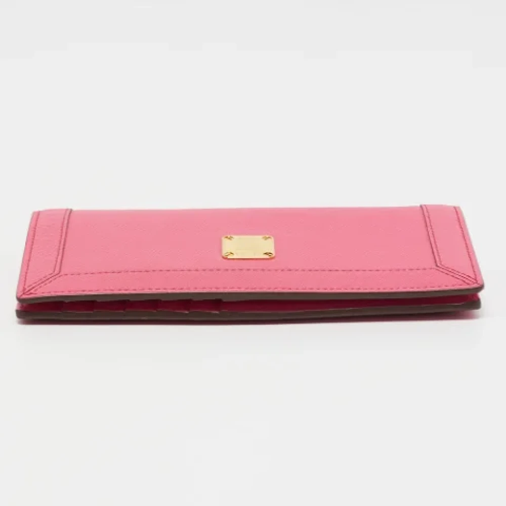 MCM Pre-owned Leather wallets Pink Dames