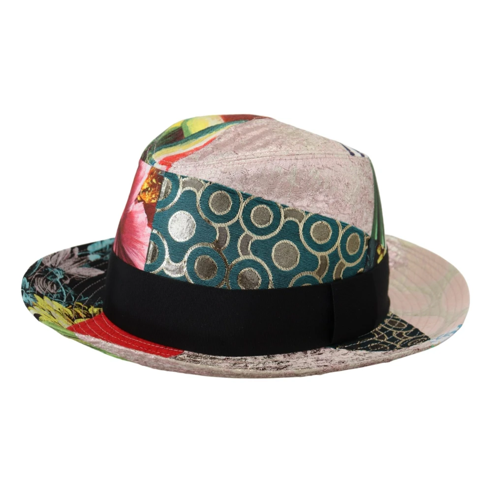 Dolce & Gabbana Women's Patchwork Fedora Wide Brim Hat