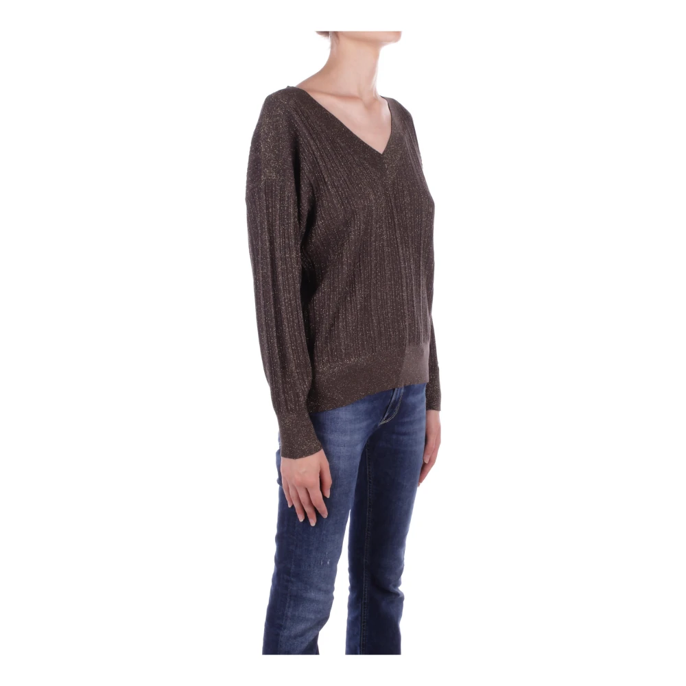 Liu Jo Bruine Sweater Collectie 1 Metallic Brown Dames