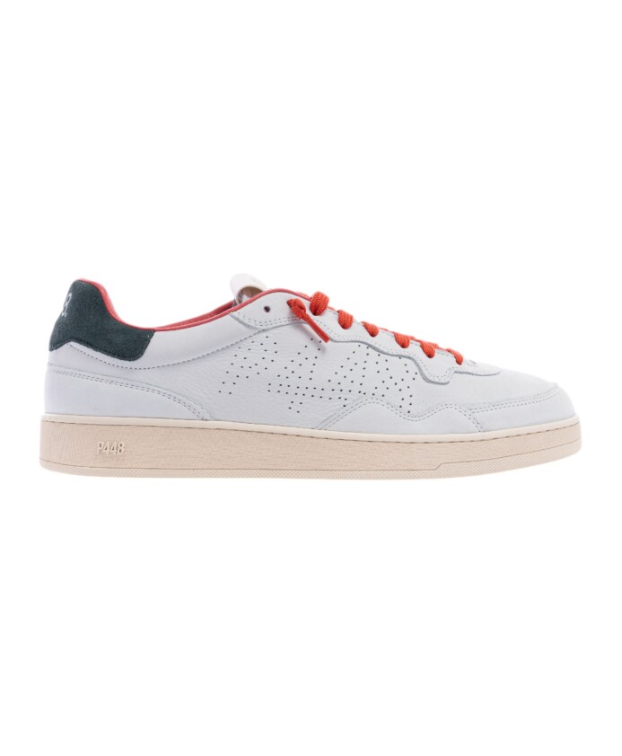 sneaker-en-cuir-blanc-modele-vert-2