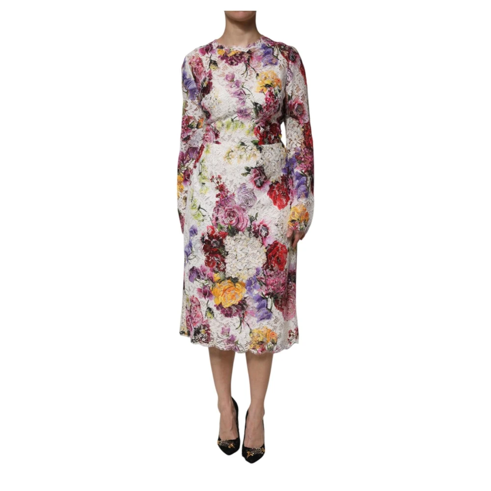 Dolce & Gabbana Women's Floral Lace A-Line Midi Dress