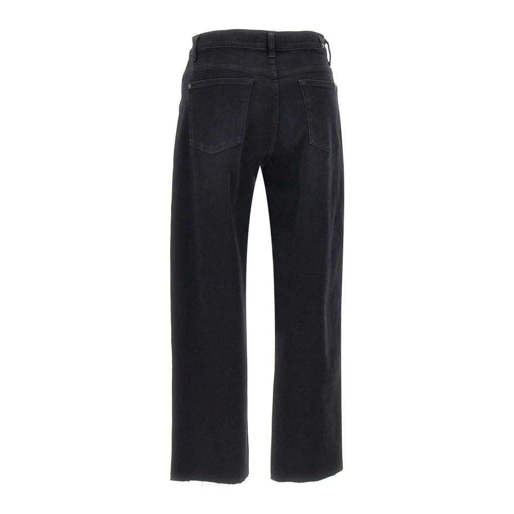 7 For All Mankind Zwarte Heritage Denim Straight Leg Jeans Black Dames