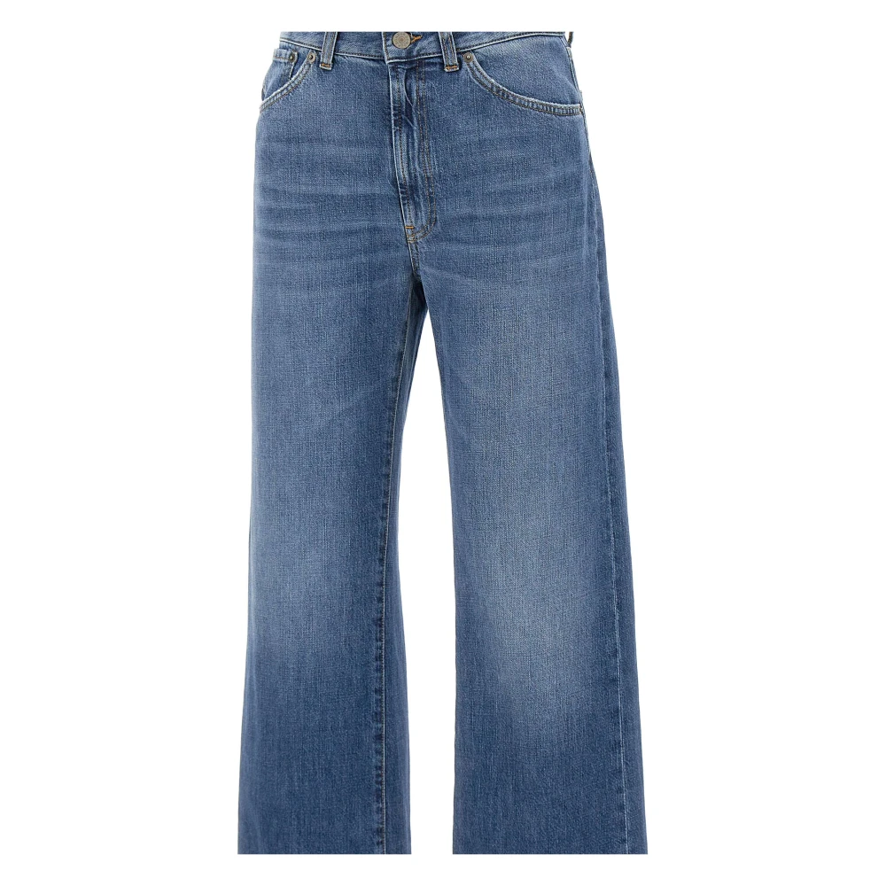 Dondup Mabel Dames Wide Leg Jeans Blue Dames