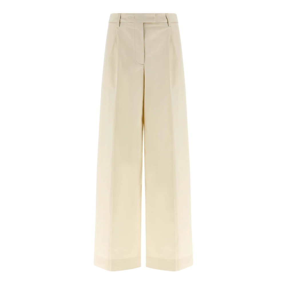 Thelatest Women's White Deva Trousers - Wide Trousers - 2XS - Trousers