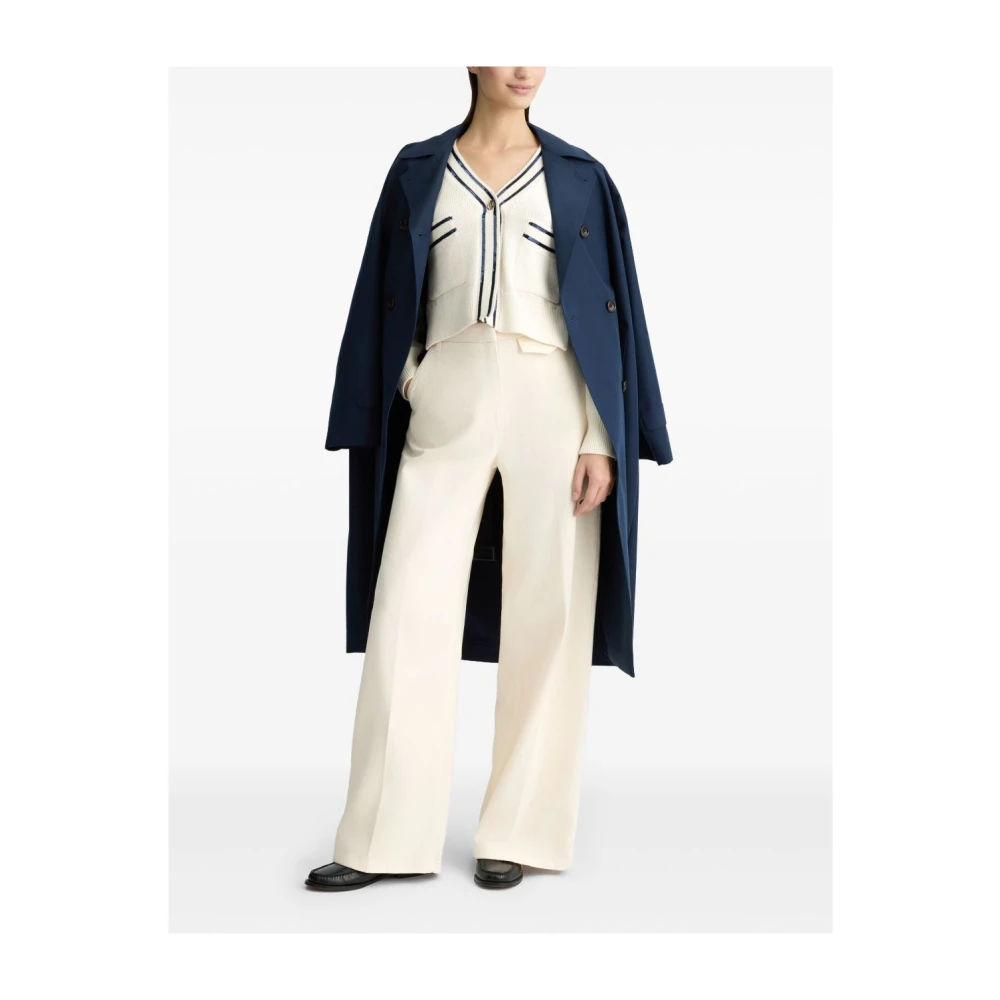 Liu Jo Wit Blauw Sweater Elegant Chic Stijl Beige Dames