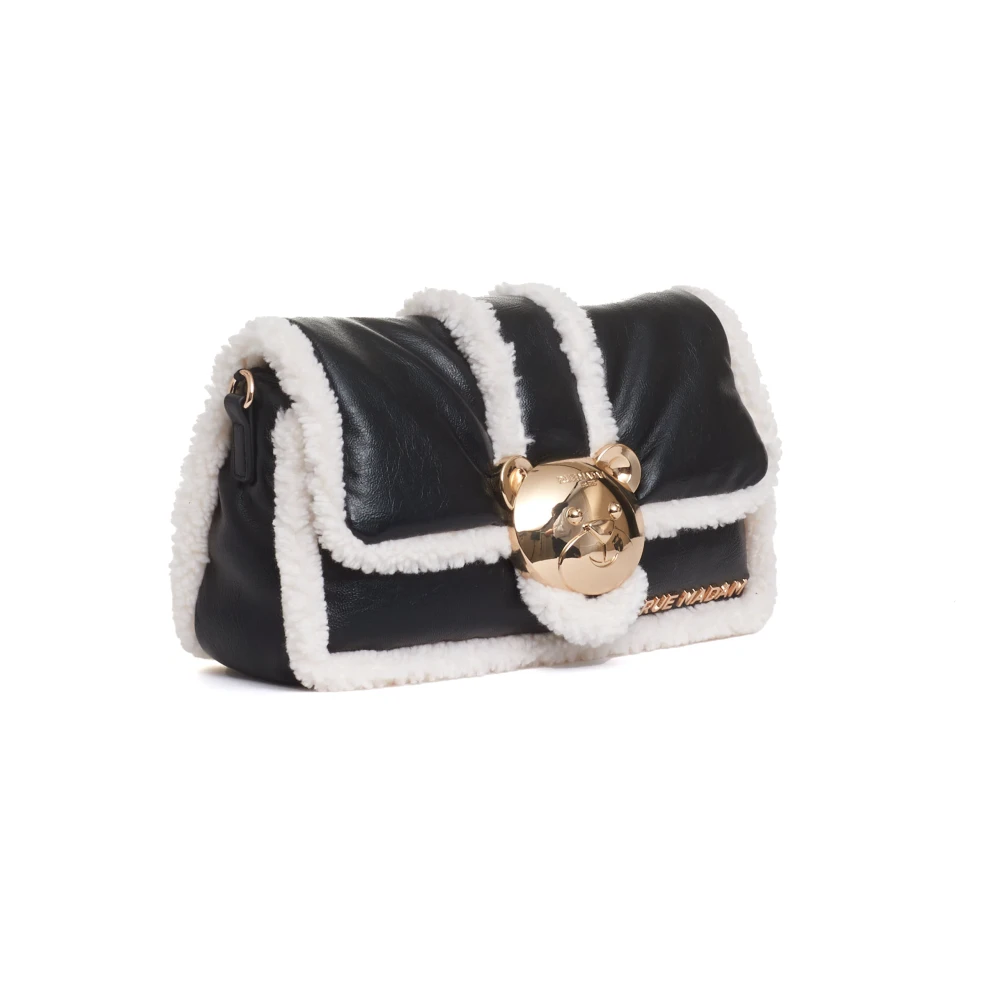 Rue Madam Zwarte Teddybeer Eco Bont Tas Black Dames