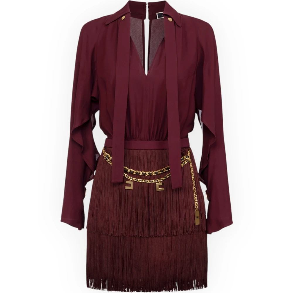 Elisabetta Franchi Elegante Jurk voor Speciale Gelegenheden Red Dames