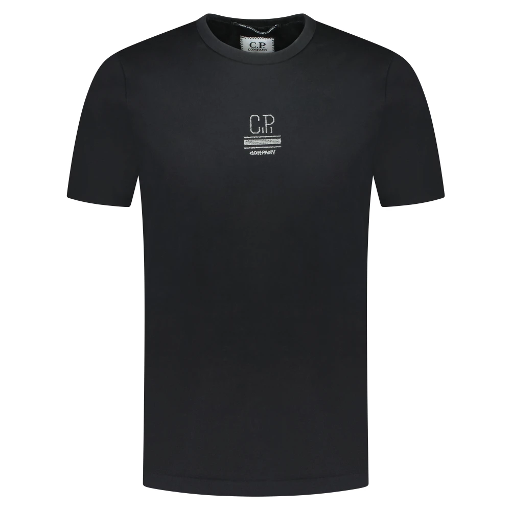 C.P. Company Zwart Katoenen T-shirt Regular Fit Black Heren