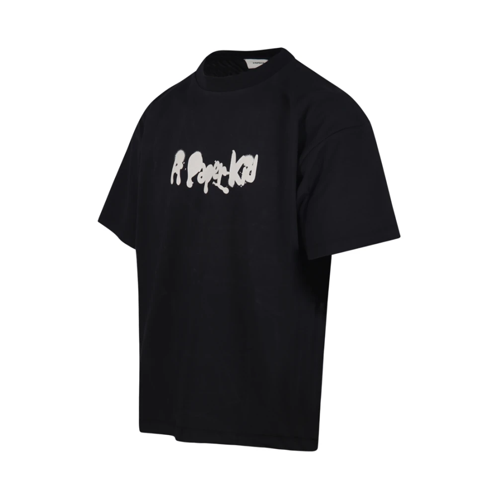 A Paper Kid Nero Zwart T-Shirt Black Heren