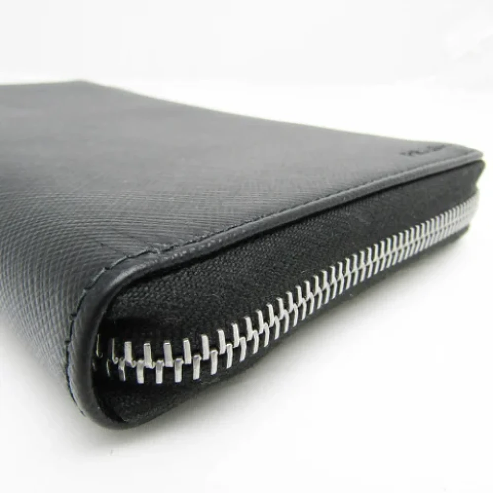 Prada Vintage Pre-owned Leather wallets Black Dames