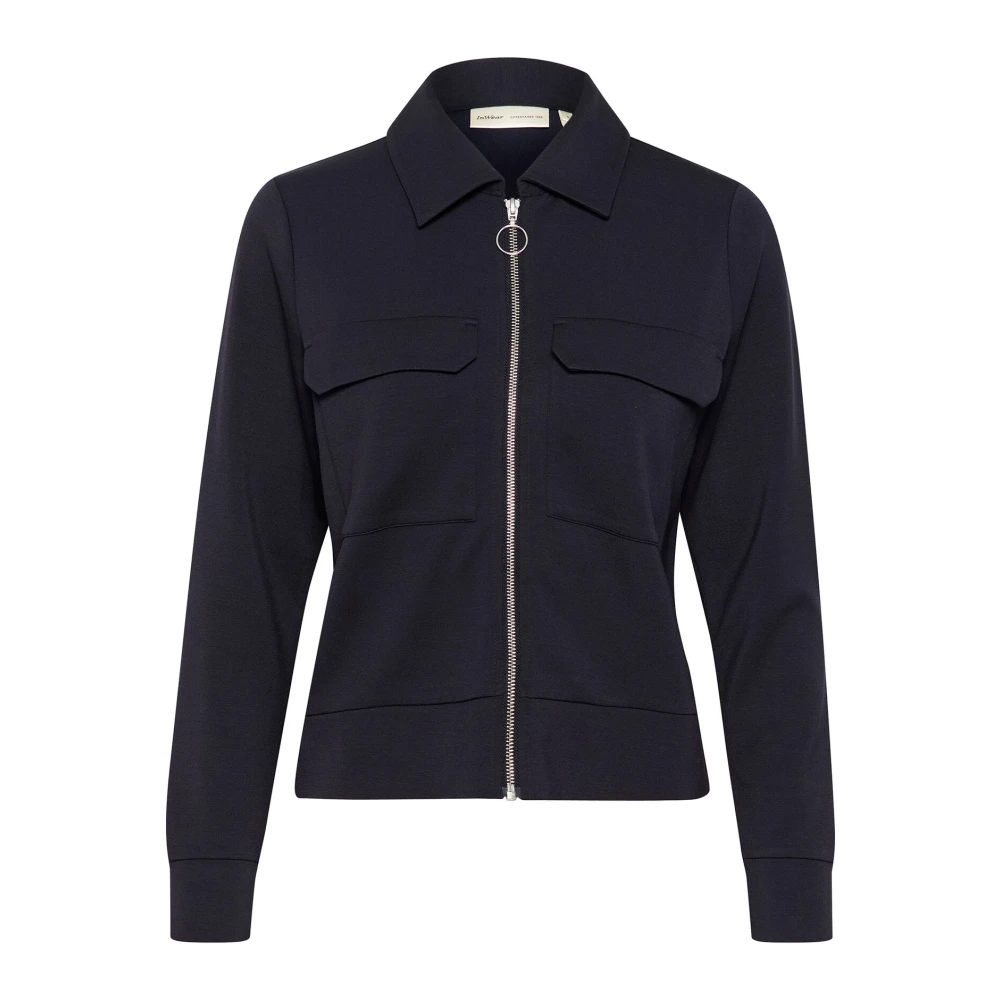 InWear Blauwe Cardigan met Rits Blue Dames