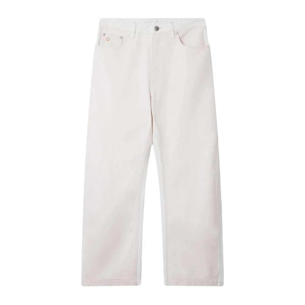 Stella Mccartney Vrouw Beige Wide-Leg Paneel Jeans