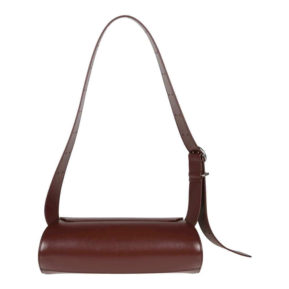 Jil Sander Kleine leren Cannolo tas Black Dames