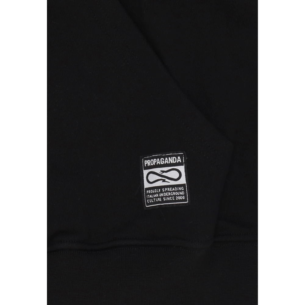Propaganda Zwarte hoodie met voorzak Black Heren