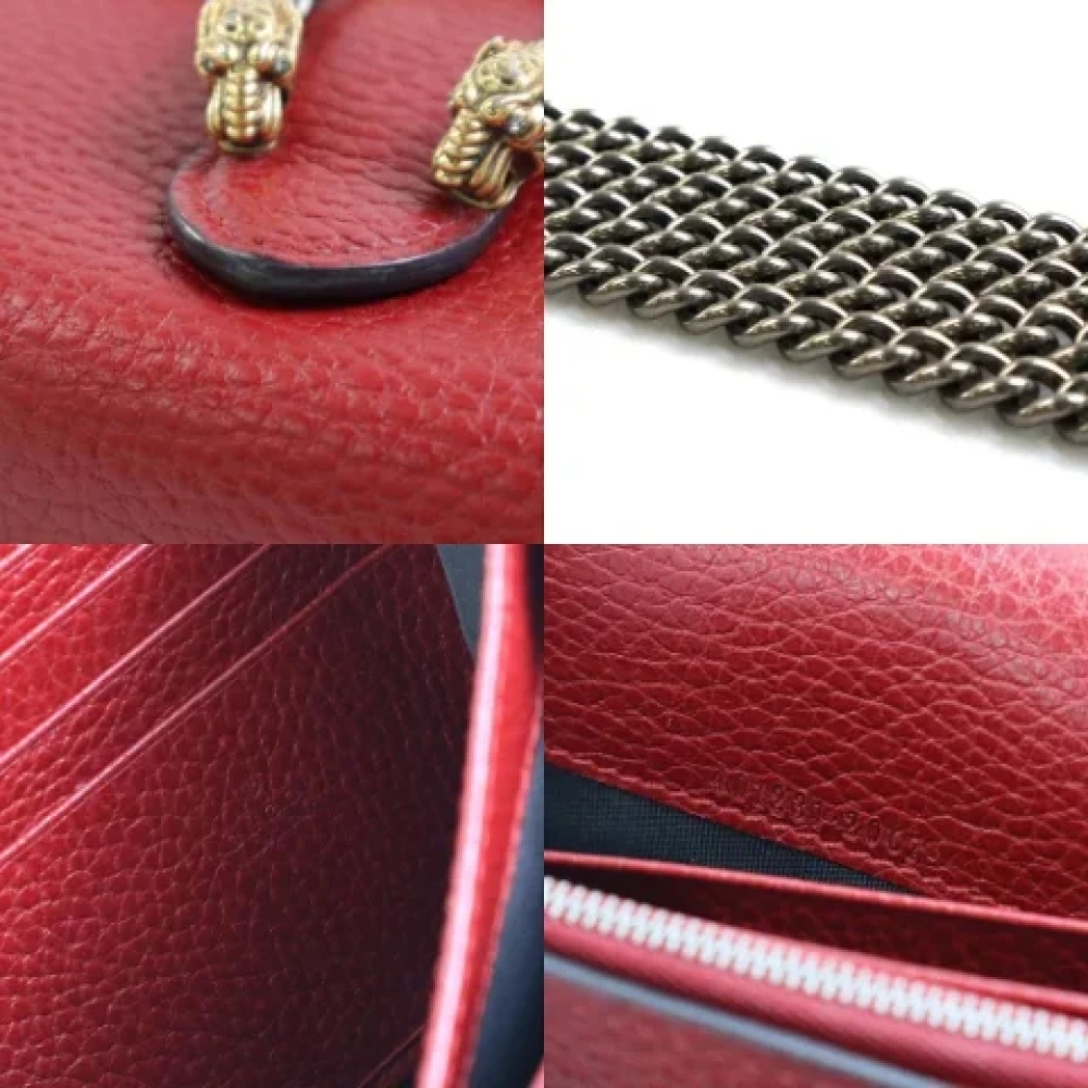 Gucci Vintage Pre-owned Leather wallets Red Dames