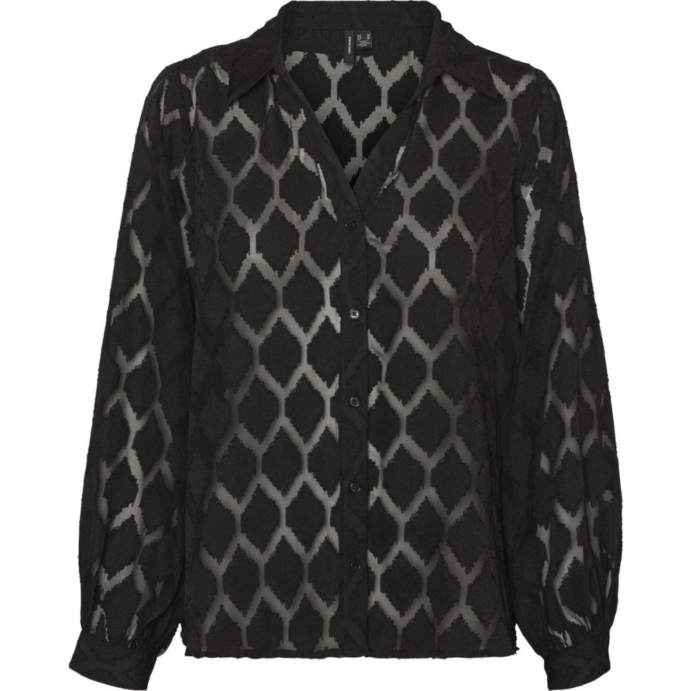 Vero Moda Zwart Overhemd Lange Mouwen | Freewear Zwart Black Dames