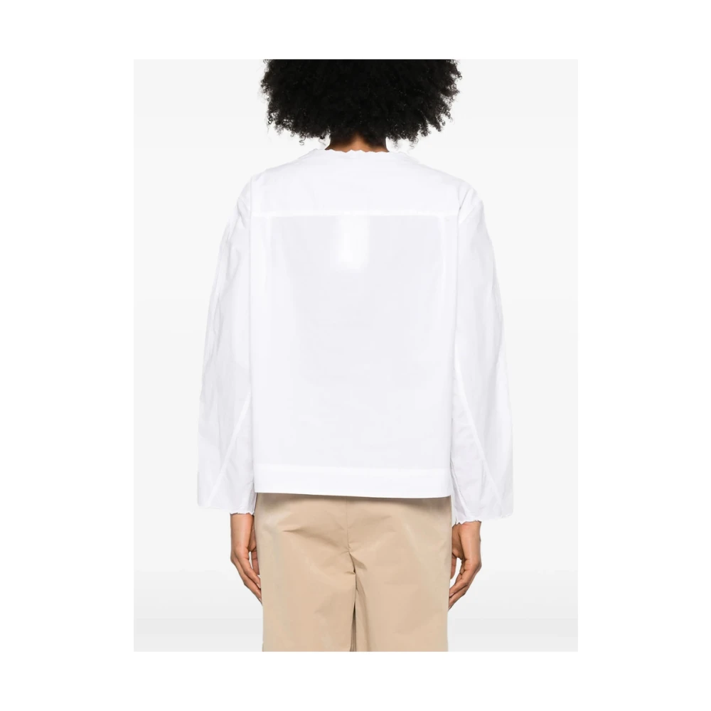 Soeur Witte Button-Up Shirt met Box Pleat White Dames
