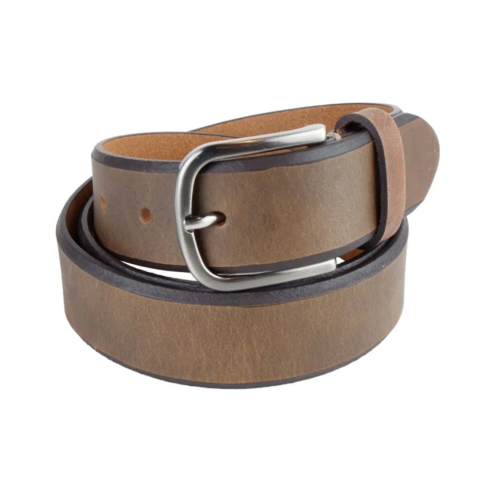 LA MARTINA Elegante Donkerbruine Unisex Leren Riem Brown Dames