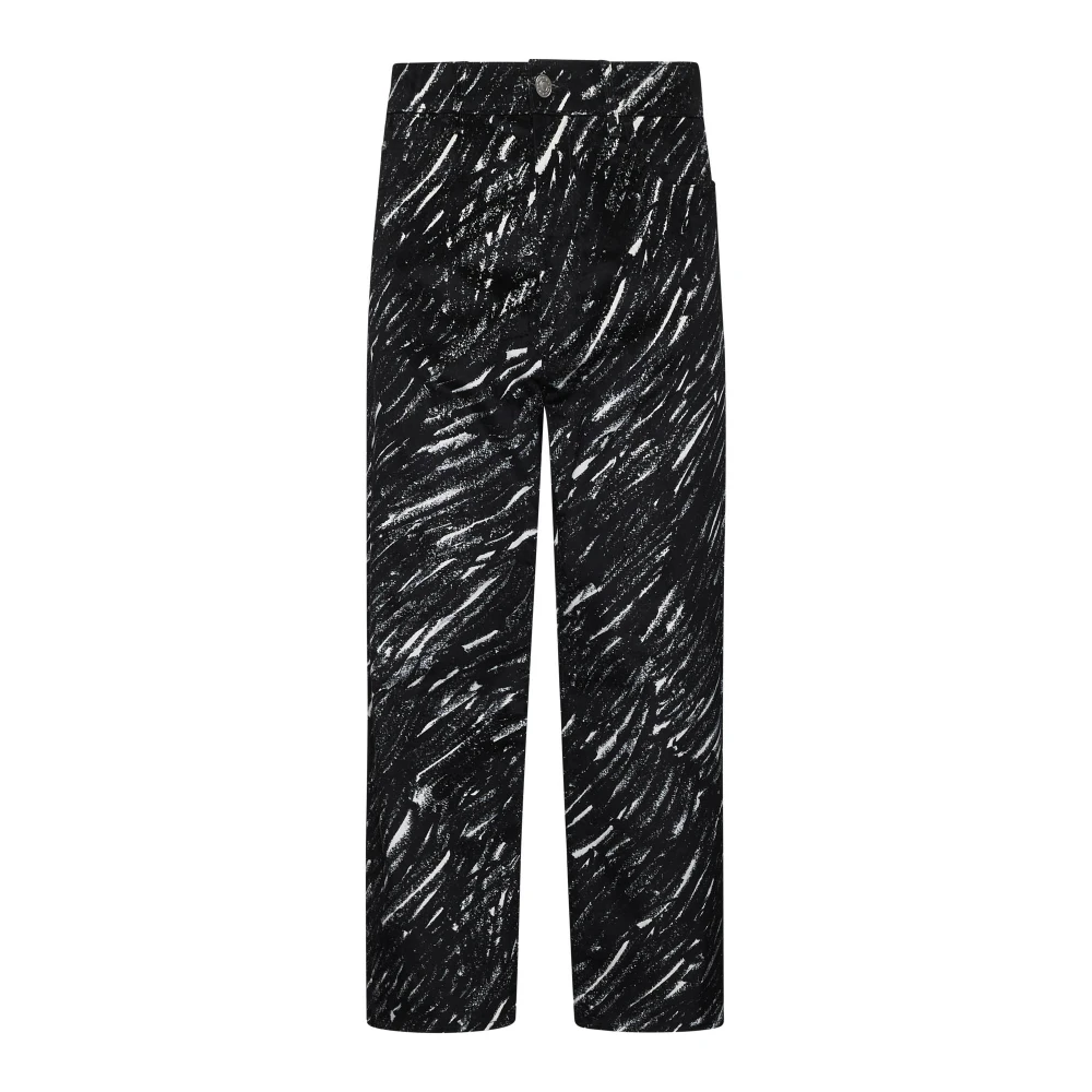 Marni Grafische Print Zwarte Denim Jeans Black Heren