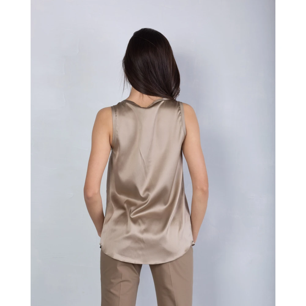 BRUNELLO CUCINELLI Sleeveless Tops Beige Dames