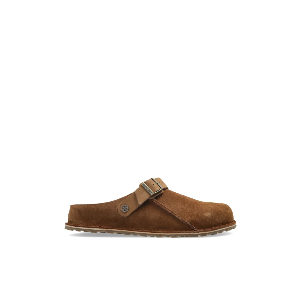 Birkenstock Men's Brown Mules, 11 Uk, Lutry Premium Suede Slides