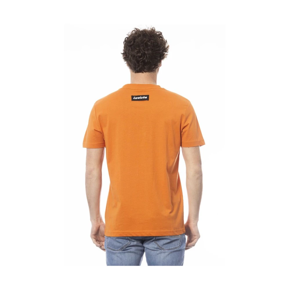 Invicta Oranje Logo Print Tee Orange Heren
