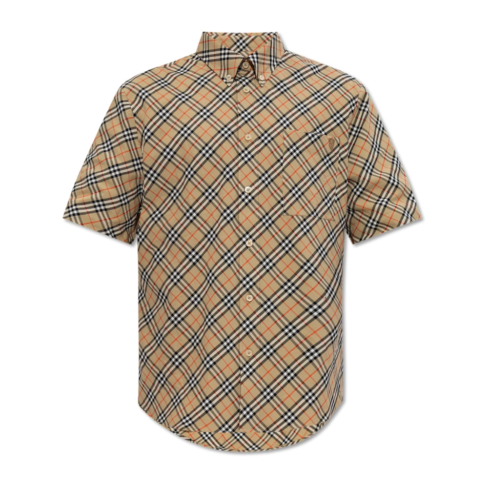 Burberry Geruite overhemd Beige Heren