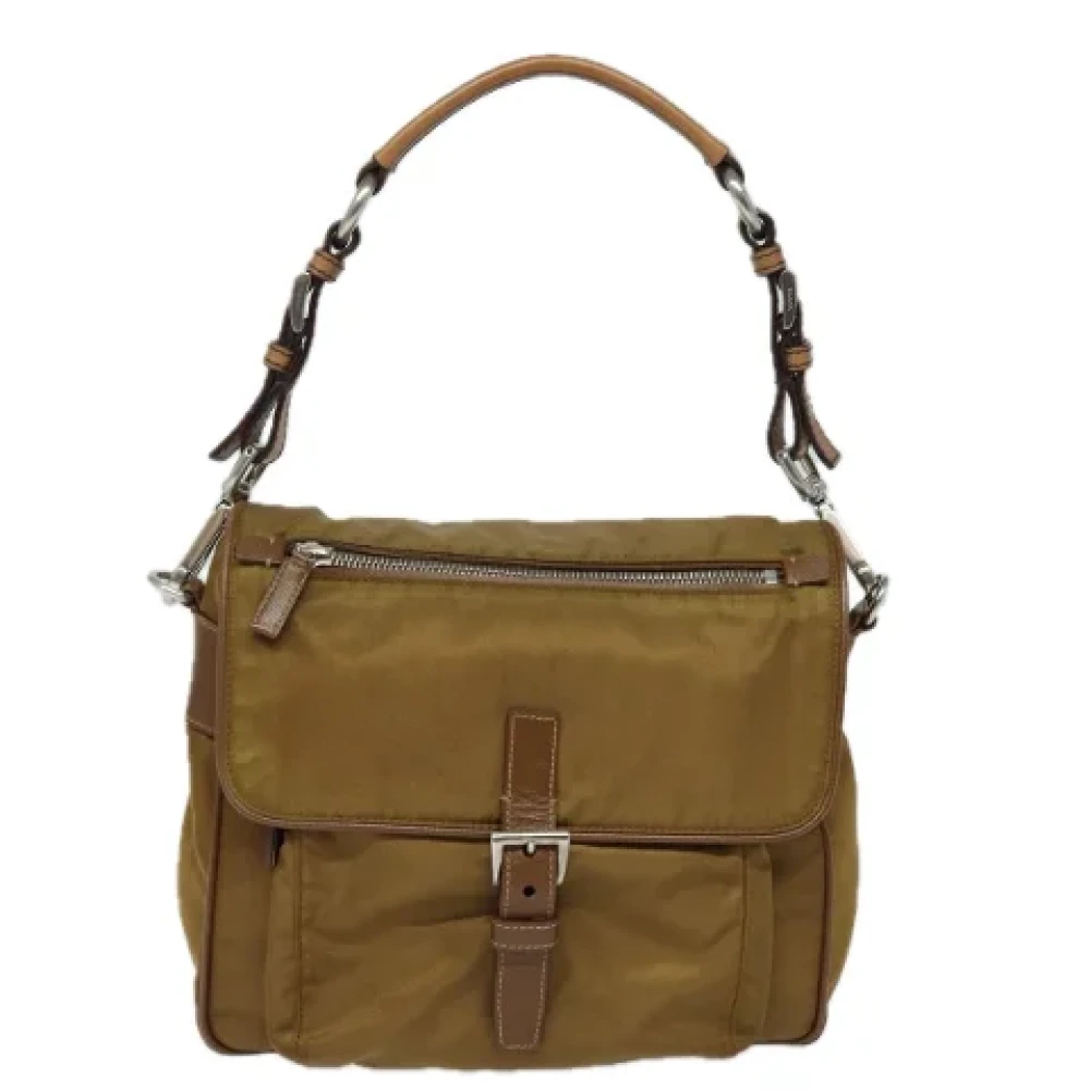 Prada Vintage Pre-owned Fabric prada-bags Brown Dames
