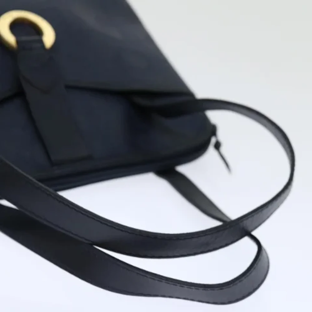 Dior Vintage Pre-owned Canvas handbags Blue Dames