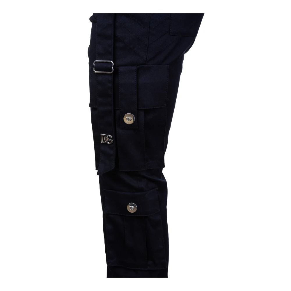 Dolce & Gabbana Cargo Side Cords Broek voor Vrouwen Black Dames