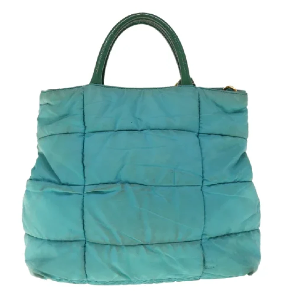 Prada Vintage Pre-owned Fabric handbags Blue Dames