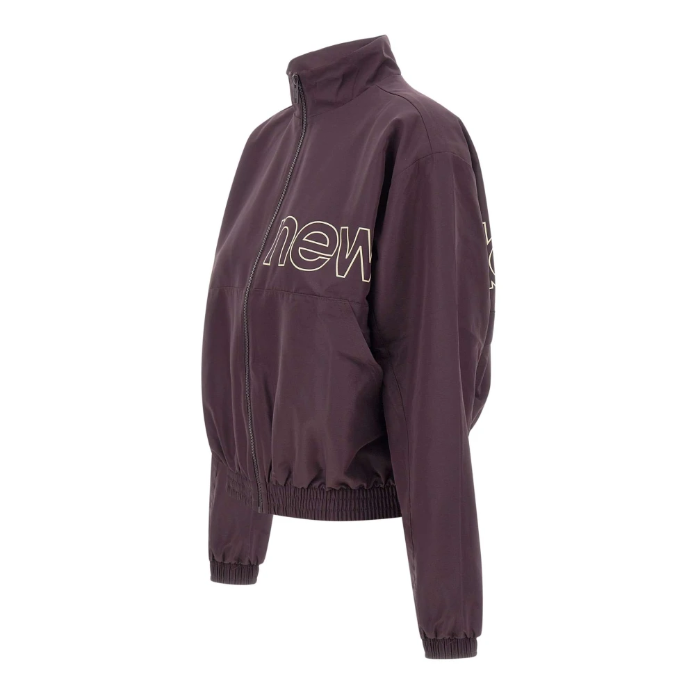 New Balance Gekleurde grafische geweven jas Purple Dames