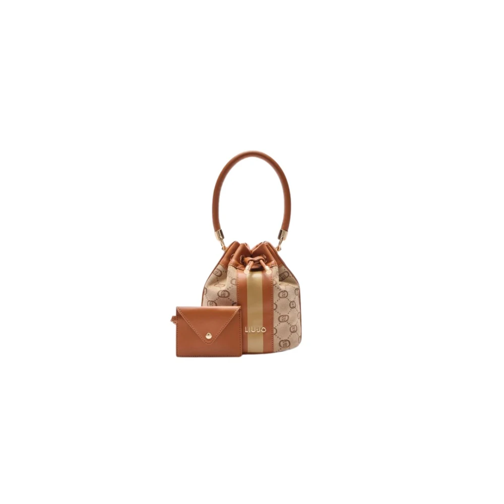 Liu Jo Emmerstijl Tas met Gestreepte Details Beige Dames