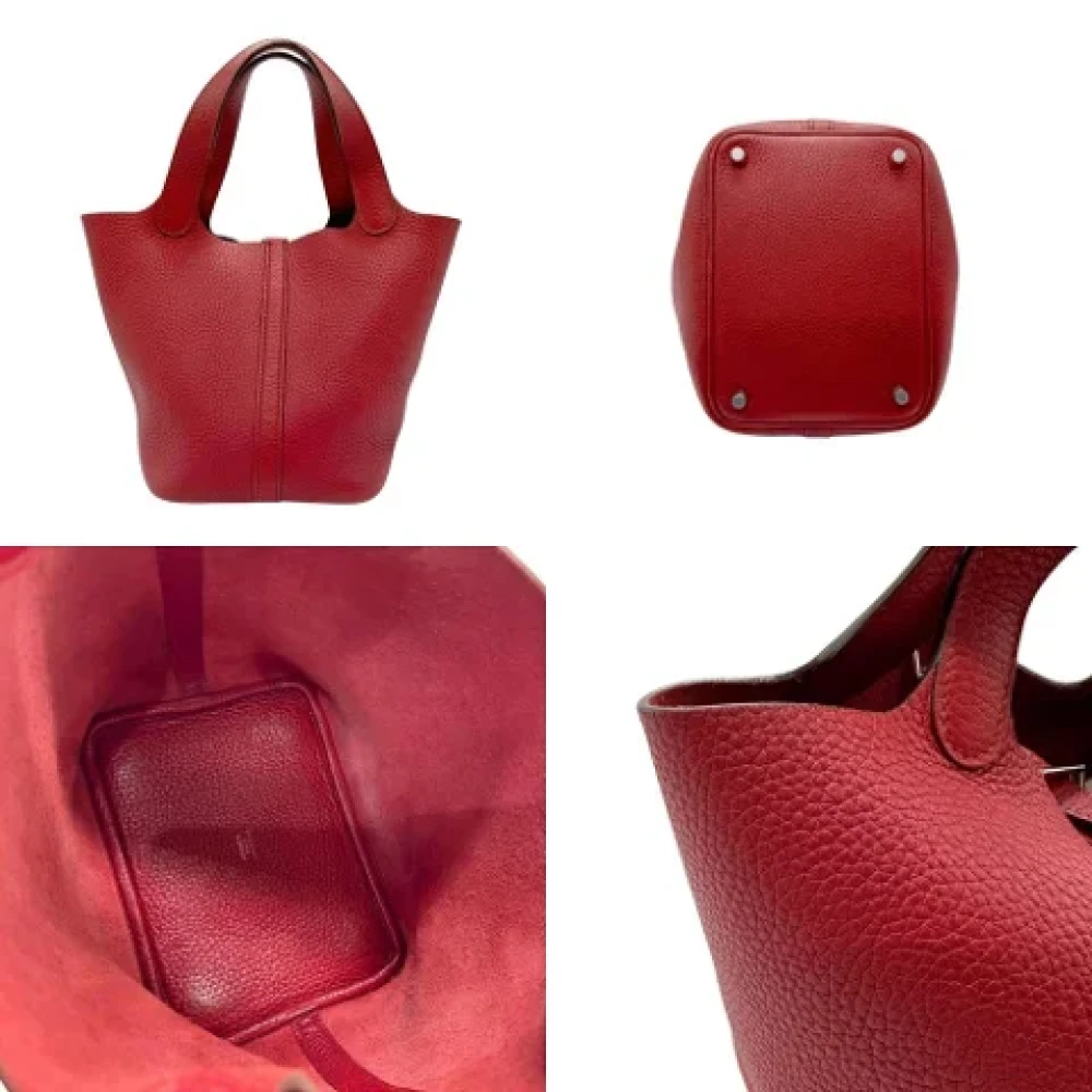 Hermès Vintage Pre-owned Leather handbags Red Dames